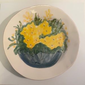 Decorative Floral Design Italian Plate